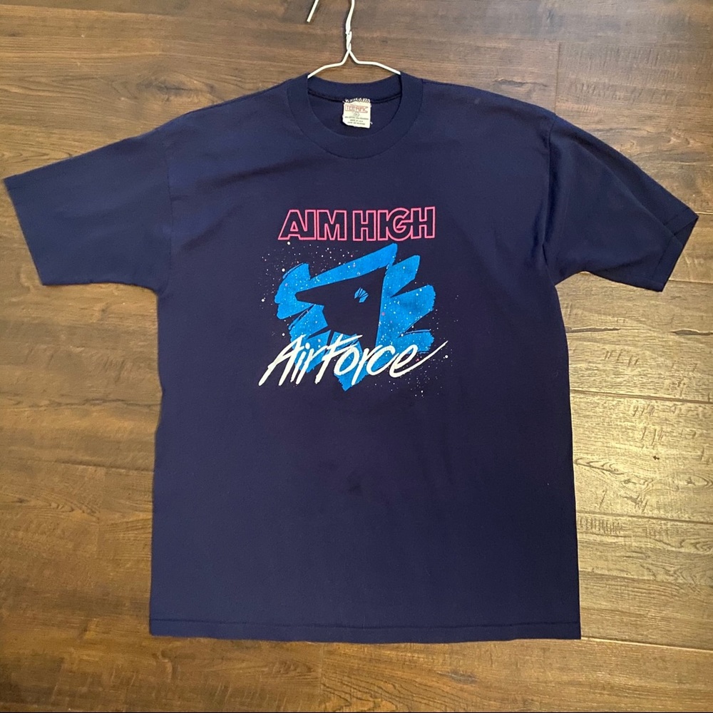 VINTAGE Air Force “Fly High” Shirt- XL Fits like L